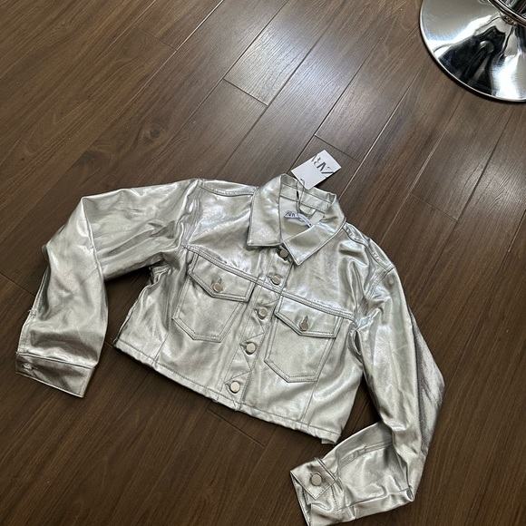 ZARA | SILVER CROPPED JACKET🔥 - Picture 6 of 10